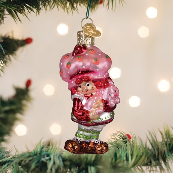 Old World Christmas Strawberry Shortcake Glass Blown Ornament, Hand-Painted Holiday Keepsake