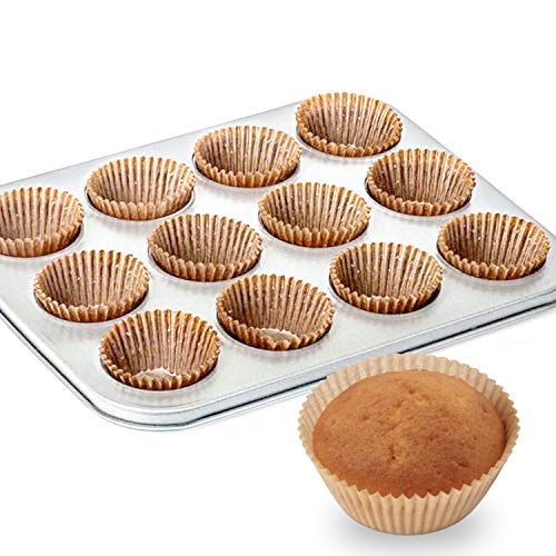 Standard Paper Cupcake Liners - 500 Count Greaseproof Muffin Baking Cups