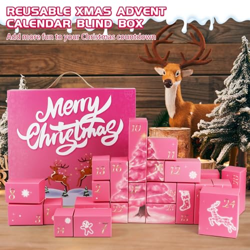 Reusable DIY Empty Advent Calendar Boxes - 24 Day Fillable Countdown Set