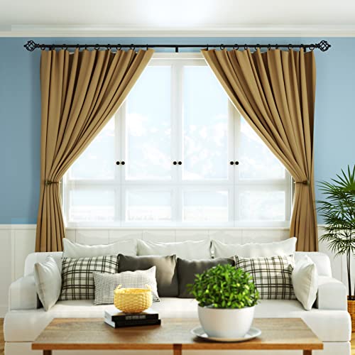 Decorative Twisted Cage Curtain Rod Finials, Black, 2 Pack