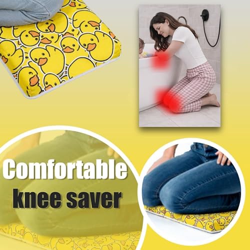 Bath Kneeler and Elbow Rest Pad Set with 8 Suction Cups & Toy Organizer