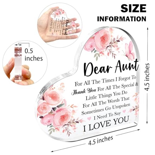 Need To Say I Love You Aunt Acrylic Plaque - 4.5x4.5 inches (Variation 11)