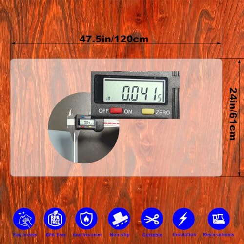Extra Large Silicone Mat 48x24, Heat-Resistant Countertop Protector