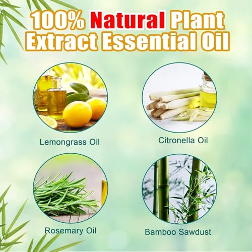 60 Pcs Citronella Mosquito Repellent Sticks - Natural Plant-Based Protection
