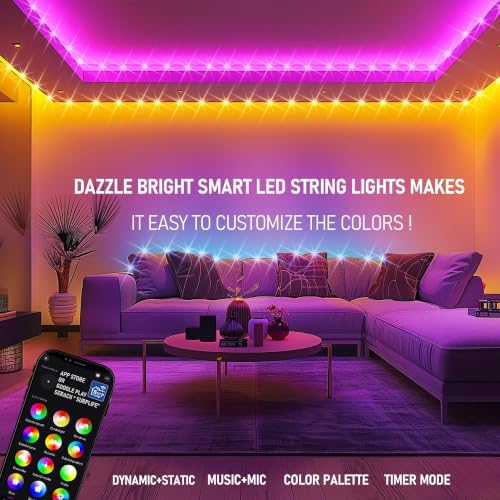 Dazzle Bright 66FT 200 LED RGB Smart Color Changing Christmas & Halloween Lights