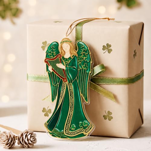 Irish Christmas Angel Ornaments - Set of 8 Celtic Holiday Decorations