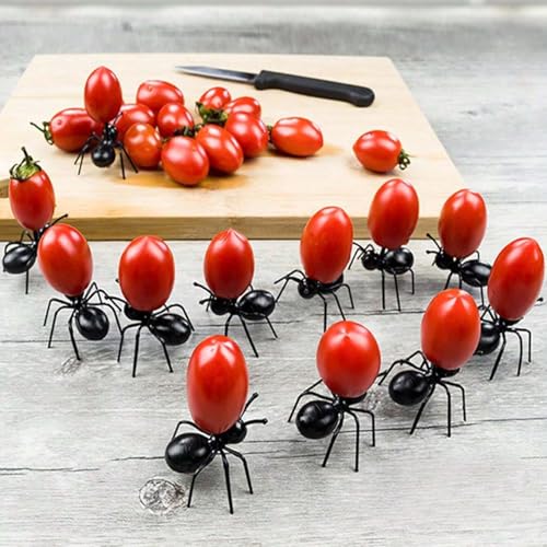 24 Pcs Ant-Shaped Fruit Picks for Kids Lunch & Party Platter - Loizziuy