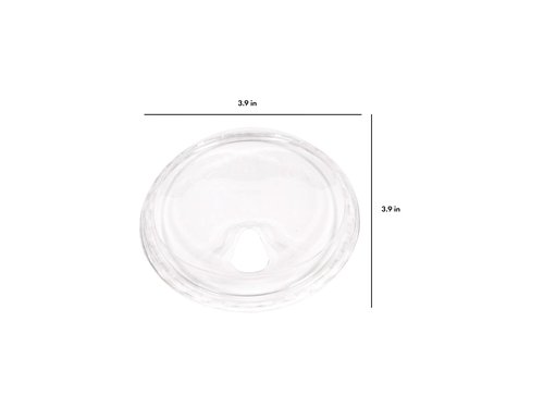 Strawless Plastic Lids, 98mm Diameter, Fits 12-24 Oz Cups, Crystal Clear PET Plastic Sip Lids, 1000/Carton