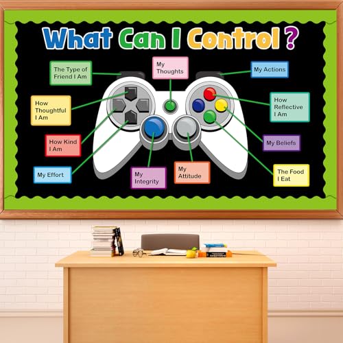 Growth Mindset Bulletin Board Set - Video Game Classroom Decor (49 Pieces)