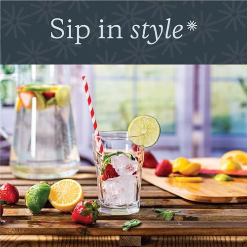 Vikko 11.5 Oz Drinking Glasses Set of 6, Heavy Base Water Tumblers, Dishwasher Safe