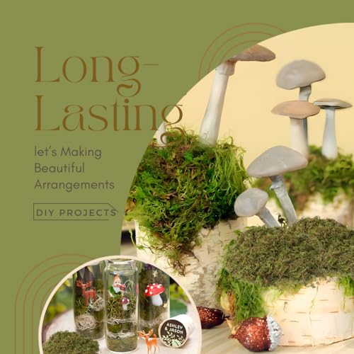 Artificial Green Moss for Potted Plants & DIY Crafts - 4 oz Faux Moss