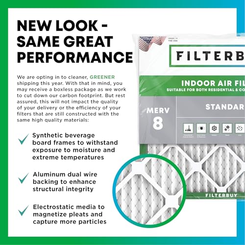 18x30x1 Air Filter MERV 8 Pleated HVAC Furnace Filters 3-Pack