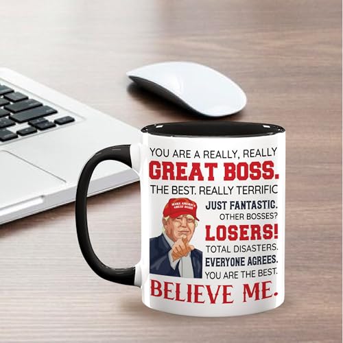 Viberty Boss Mug 11 Oz - Funny Boss Gifts for Men Women - Boss Day, Birthday & Christmas Gift - Boss Gifts Variation