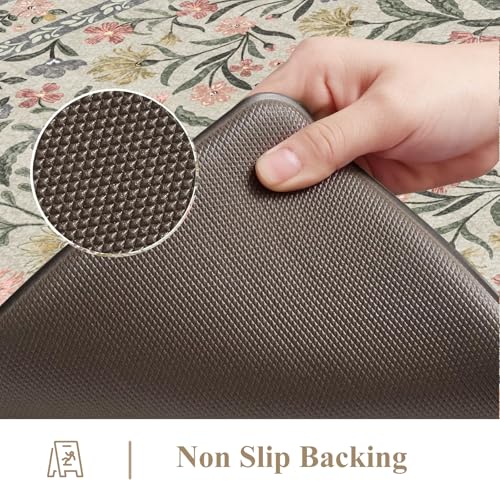 Anti-Fatigue Kitchen Floor Mats - 2 Piece Cushioned Waterproof Rug Set