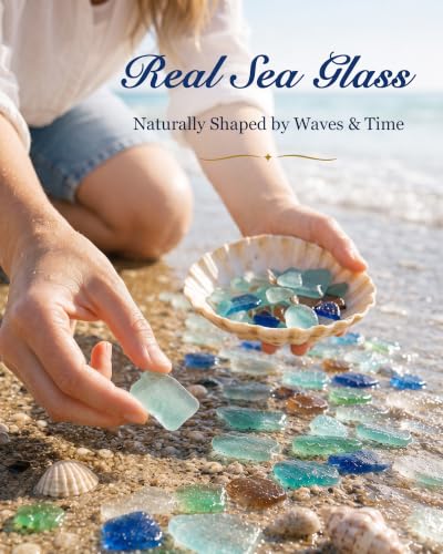 Quanquer Blue Green Sea Glass Advent Calendar 2026 for Women & Teen Girls Jewelry DIY Craft