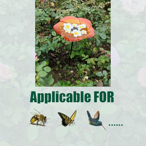 Bee Watering Station for Garden with Pure Copper Line & Glass Marbles