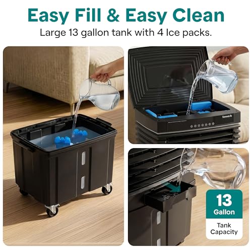 Portable Evaporative Swamp Cooler 3200 CFM 50L Water Tank with Wi-Fi