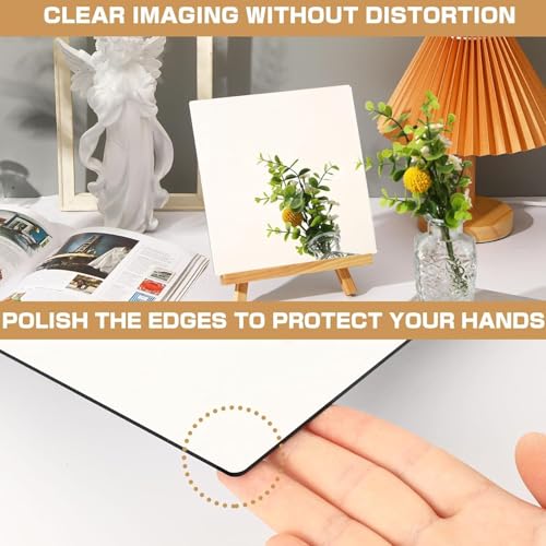 4 Pack Self-Adhesive Acrylic Mirror Tiles, 8x8 Inch Flexible Wall Sheets