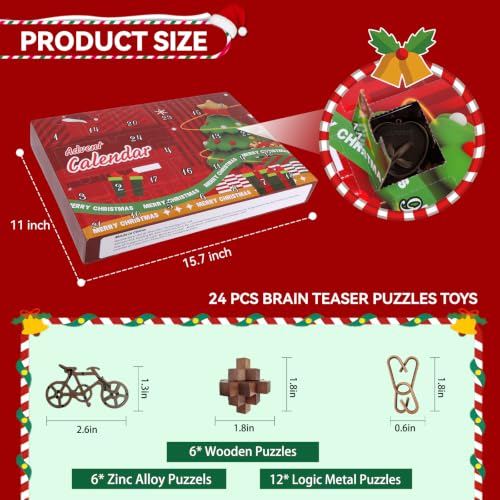 Kysthyra Advent Calendar 2026 Brain Teaser 24 Day Christmas Countdown - Blown01