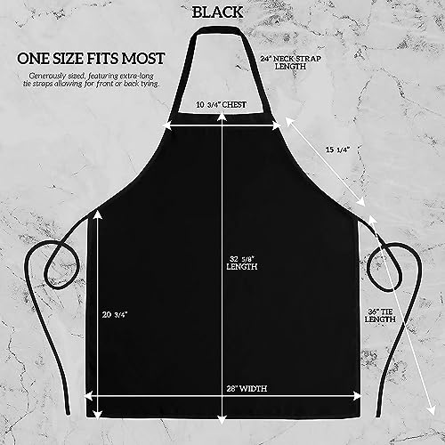 12 Pack Black Bib Aprons - Unisex Heavy Duty Polyester Kitchen Cooking Aprons
