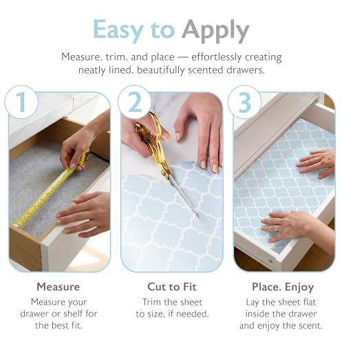 Scented Drawer Liners for Dresser - 6 Large Non-Adhesive Lavender Sheets