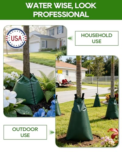 2-Pack 20 Gallon Slow Release Tree Watering Bags, Heavy Duty PVC Drip System