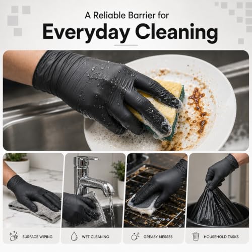 ForPro Disposable Nitrile Gloves 4 Mil Food Safe Latex-Free