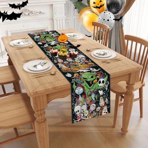 Ghost Pumpkin Halloween Table Runner 13x108 Inches for Home Decor - Farmnall