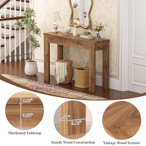 32-Inch Narrow Console Table, Rustic Farmhouse Entryway Sofa Table