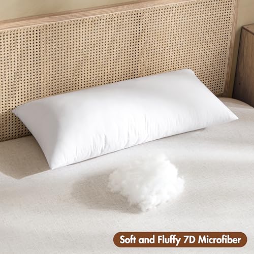 MIULEE 14x36 Throw Pillow Insert - Virgin Microfiber Rectangle Pillow Form