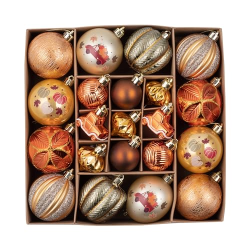 DecorbyHannah 81ct Shatterproof Hanging Fall Ornaments for Thanksgiving & Home Decor