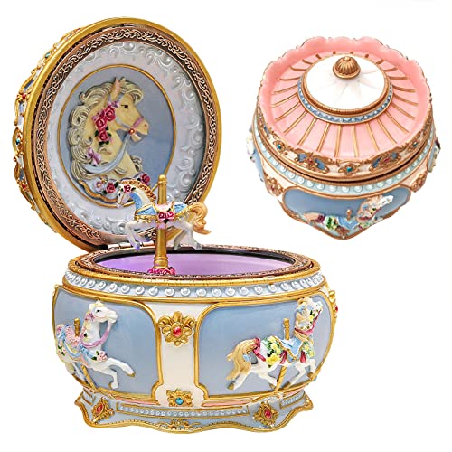Carousel Horse Music Box - You Are My Sunshine Rotating Musical Gift