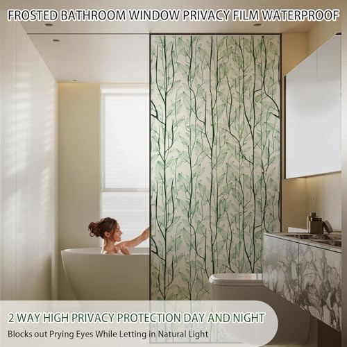 Frosted Glass Window Film for Privacy – 17.7" x 78.7" Static Cling