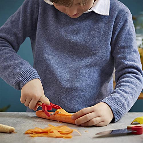Kids Kitchen Knife Set with Rounded Tip and Finger Guard for Cooking