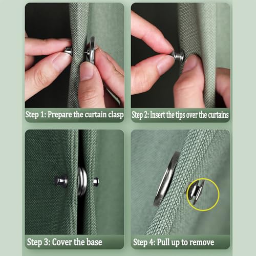 20 Pairs Magnetic Curtain Clips, Strong Alloy Closure Weights for Drapes