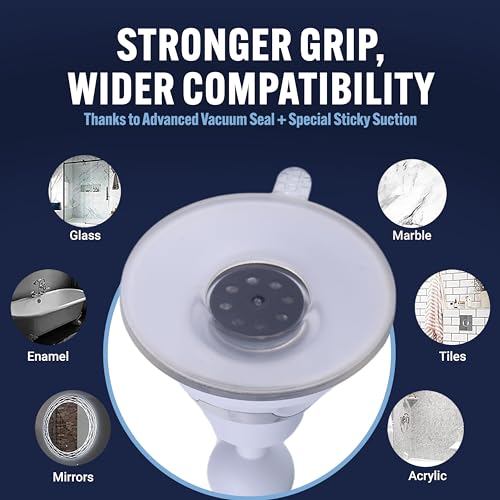 Mirrorvana Fogless Shower Mirror for Shaving - 6.3 x 6.3 inches, Clear, Anti-Fog Coating, Suction Mount, Shatterproof