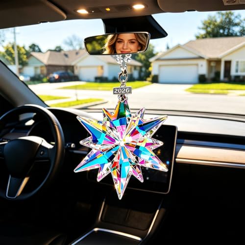 2026 Crystal Snowflake Christmas Ornament - Sparkly Glass Tree Decor