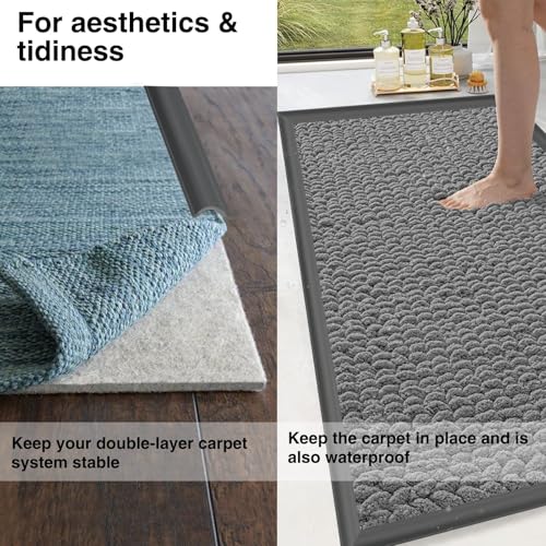Carpet Edge Trim Binding, 20Ft Self-Adhesive Rug Transition Strip for Floors