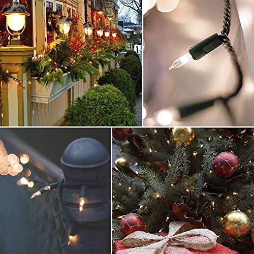 Hopolon 2 Pack Warm White Christmas Lights 13FT Incandescent Mini Lights