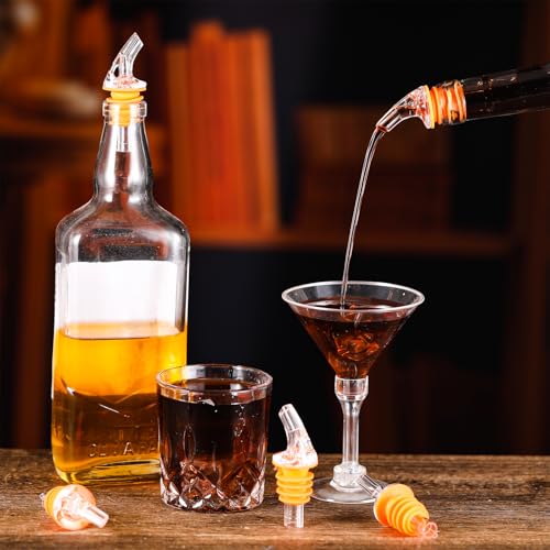 Orange Dozen Pour Spout Bottle Speed Pourers for 750ml-1.75L Liquor Bottles - Quzzil