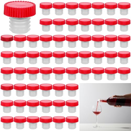 60 Pack Wine Pourer Spouts with Lids - Slow Flow, Drip-Free for Bottles