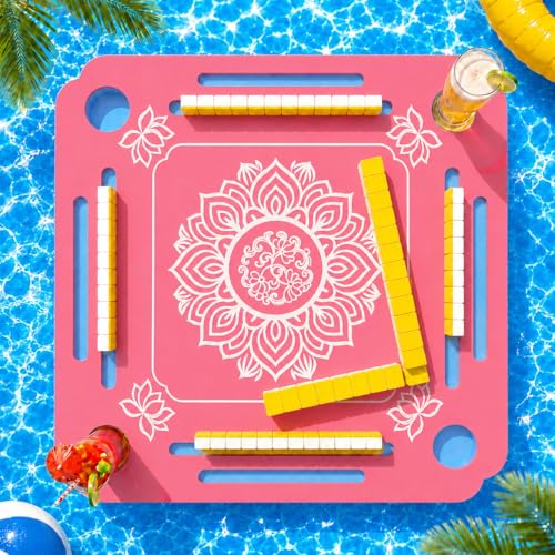 31.5-Inch Floating Mahjong and Card Game Table for Pool and Hot Tub