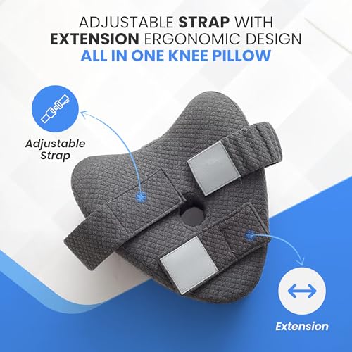 Memory Foam Knee Pillow for Side Sleepers - Sciatica Pain Relief
