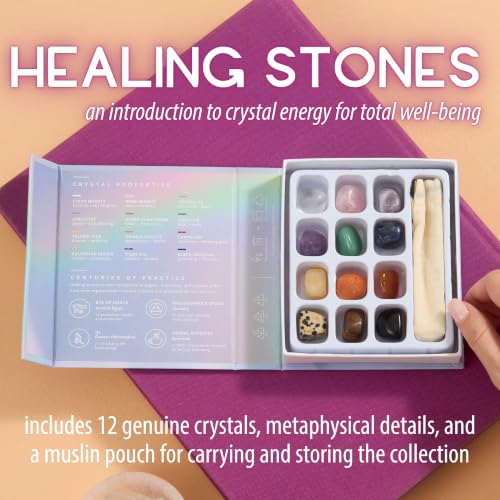 Healing Crystal Stone Set of 12 – Pocket-Sized Polished Gemstones