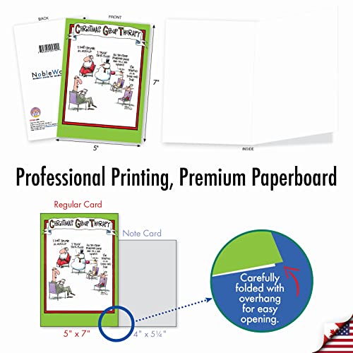 NobleWorks Group Therapy Christmas Funny Greeting Card – Holiday Humor