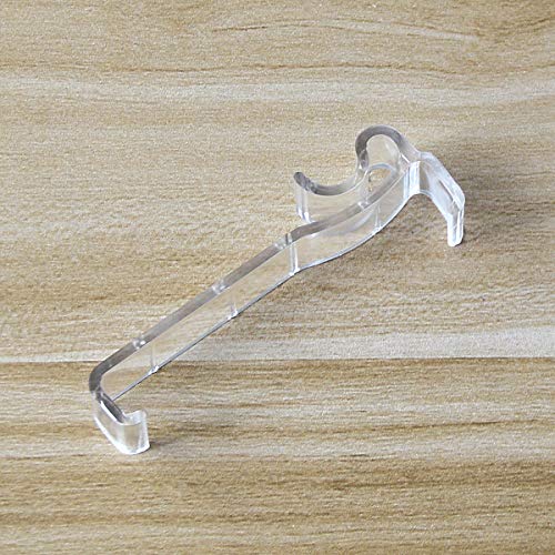 3-Inch Clear Plastic Valance Clips for Horizontal Blinds, 6-Pack