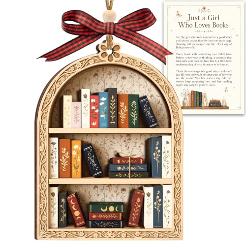 Book Ornament for Christmas Tree - Book Lover Gift, Library Themed