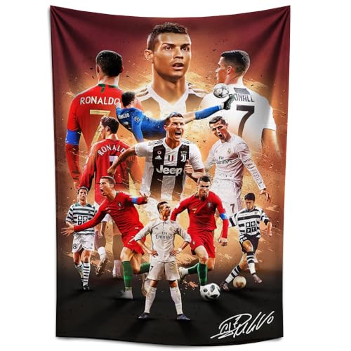 Cristiano Ronaldo Soccer Wall Tapestry Poster for Bedroom Decor, 70x100cm