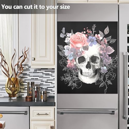 BOENLE Halloween Skull Dishwasher Magnet Cover 23 x 26 in Decorative Vinyl Panel
