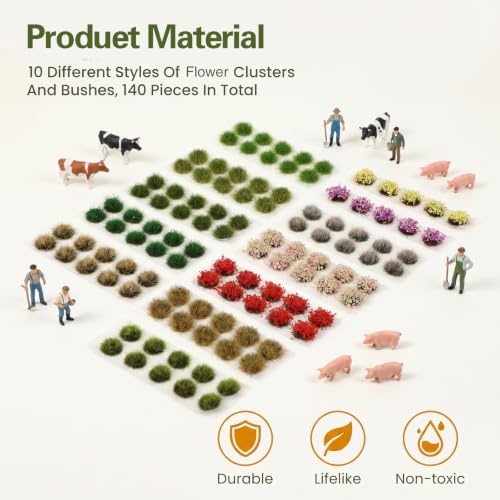 110 Pcs 5mm Realistic Static Grass Tufts for Miniature Diorama Scenery